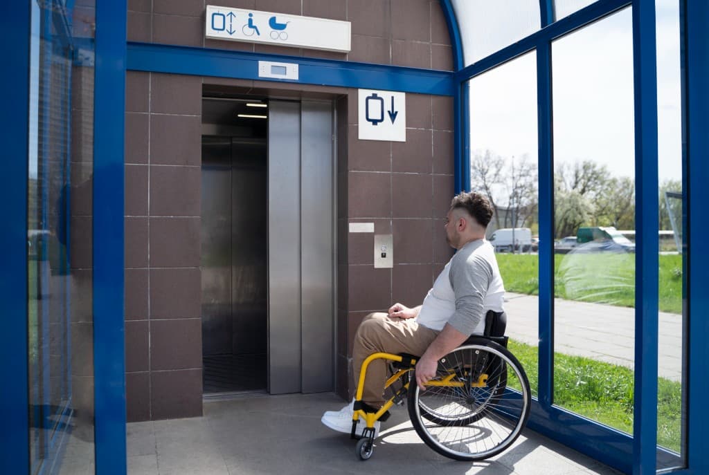 Wheelchair-accessible elevator and inclusive campus facilities at BIHE
