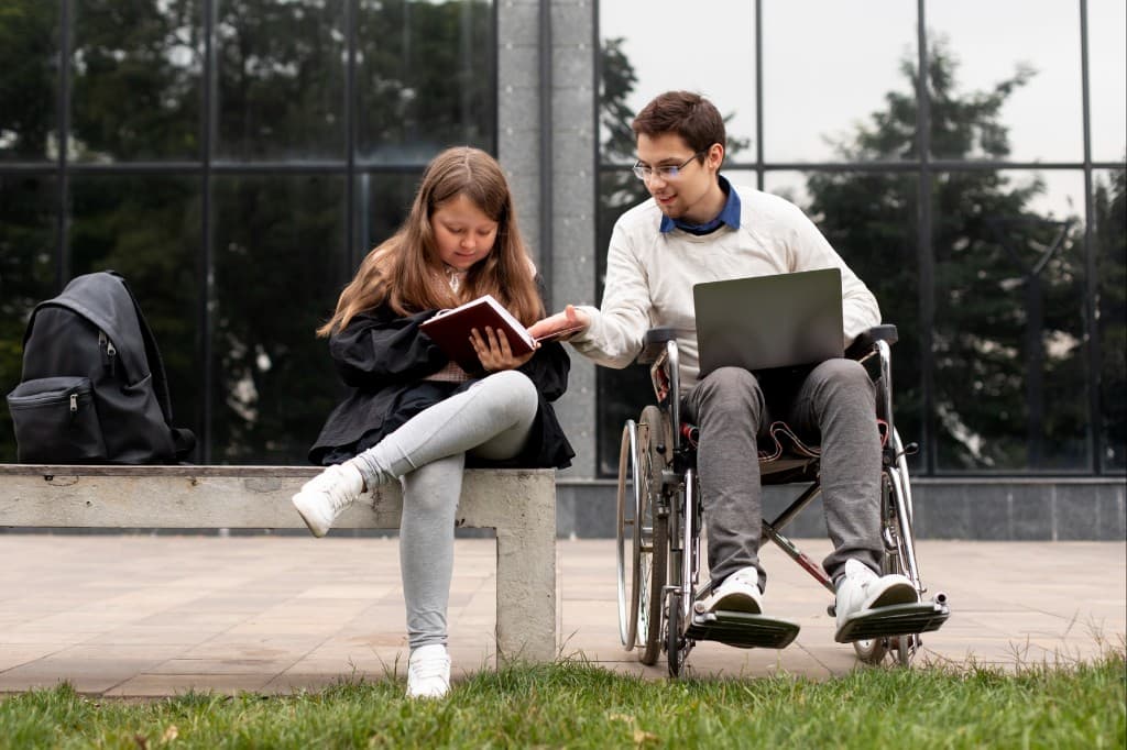 Differently abled students with wheelchair access and inclusive learning support at BIHE campus
