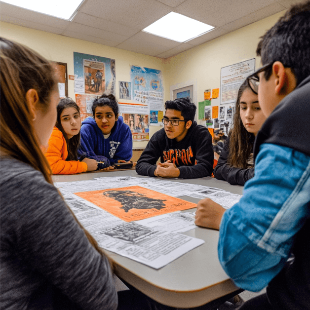 Students collaborating during a classroom session at BIHE