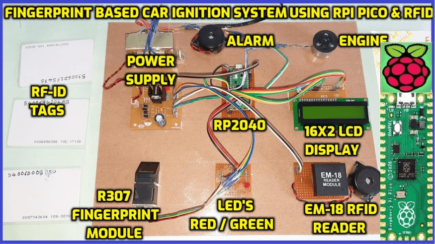 Embedded circuit layout for biometric ignition